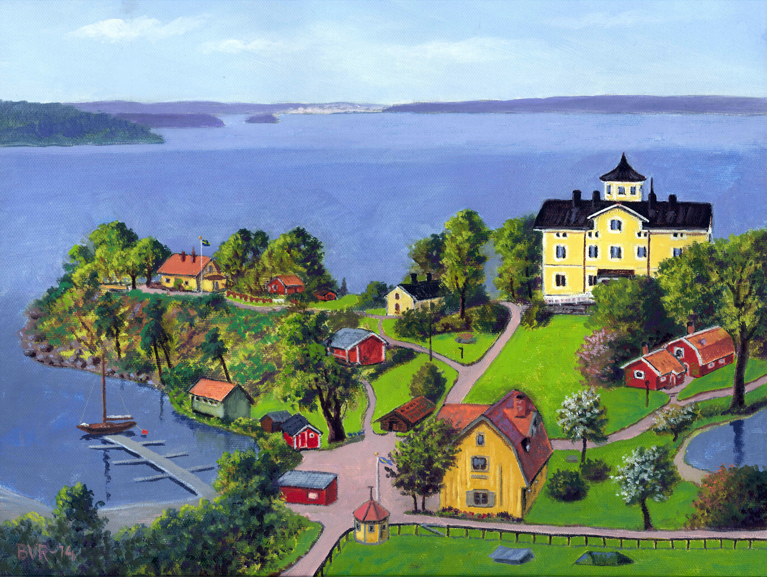 Målning över klubbensborg