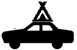 Car with roof tent
